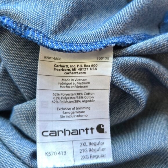 Carhartt Men's Polo Shirt,  Like New Condition - Picture 4 of 5